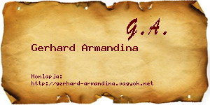 Gerhard Armandina névjegykártya